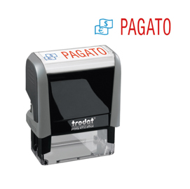 Timbro Printy Office Eco 47x18mm ''PAGATO'' TRODAT