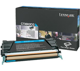 TONER CIANO NON RETURN PROGRAM C736 X736 X738 ALTA CAPACITA'