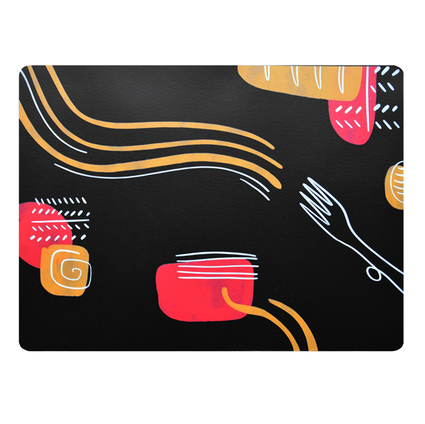 Tovaglietta americana 41x31cm Linea Spaghetti - nera (delist