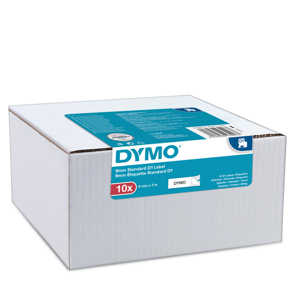 Value Pack 10 Nastri Dymo Tipo D1 (9mmX7mt nero/bianco S0720680