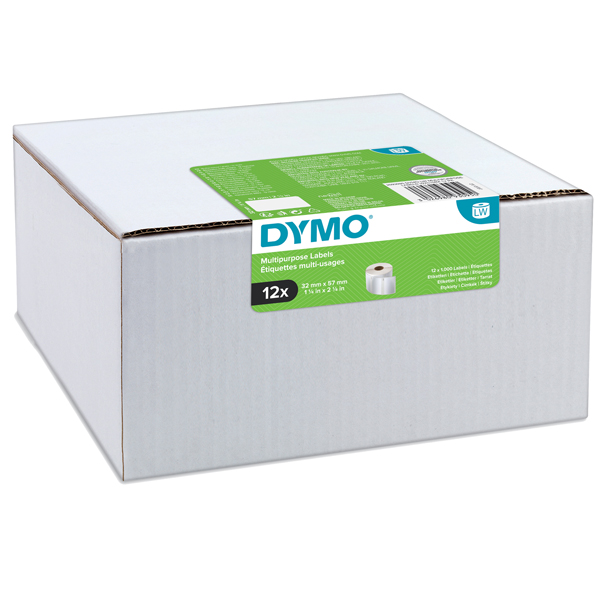Value pack 12 rotoli etichette multi-uso 57x32mm bianco (1000 etic/rt Dymo LW