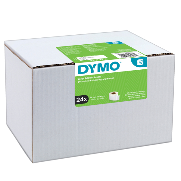 Value pack 24 rotoli etichette Indirizzi Estesi 36x89mm bianco (260e/rt Dymo LW