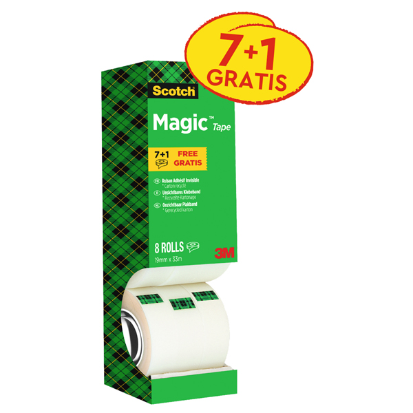 Value Pack 7+1 nastri adesivi Scotch  Magic 810 19mmx33mt