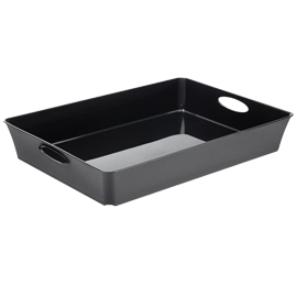VASSOIO MULTIUSO 37,5x26,6xH6cm antracite LIVING