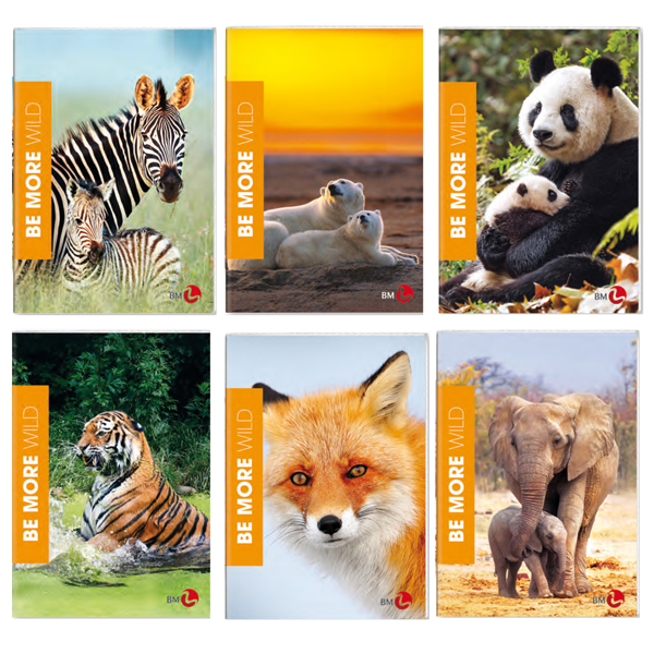 Maxiquaderno A4 36fg+2 100gr 5mm WILD Be More BM