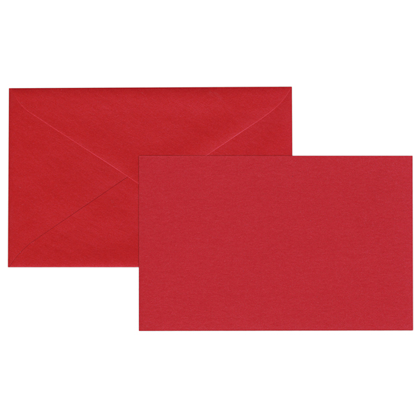 Biglietto Natale semplice neutro c/busta 9x14cm rosso Sadoch