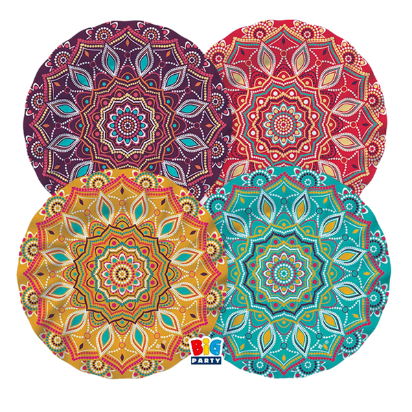8 piatti D25cm Mandala Big Party
