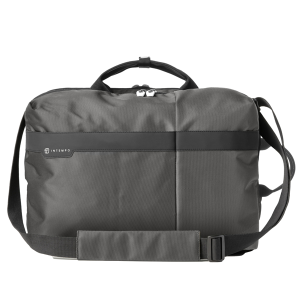 Borsa Bi-Bag Job dim.43x33x16cm tessuto tecnico antracite INTEMPO