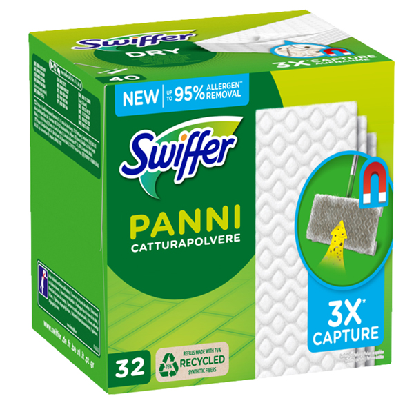 ***Swiffer Dry - SCATOLA 32 PANNI RICARICA USAGETTA