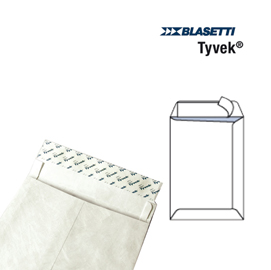 100 BUSTE A SACCO TYVEK 250X353MM 55GR C/STRIP