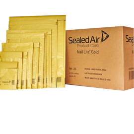 100 Buste imbottite GOLD D 18X26cm UTILE avana - conf.risparmio MAIL LITE