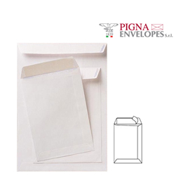 100 buste sacco COMPETITOR FSC  bianca strip adesivo 250x353mm 80gr Pigna