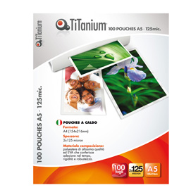 100 POUCHES 111x154mm (A6 125my TiTanium