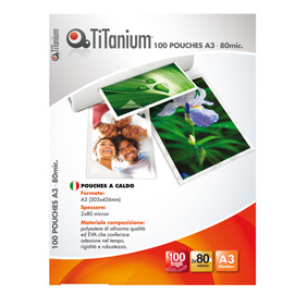100 POUCHES 154x216mm (A5 80my TiTanium