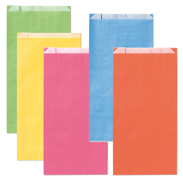 100 sacchetti a soffietto 14x28x5cm colori scuri assortiti Rex Sadoch