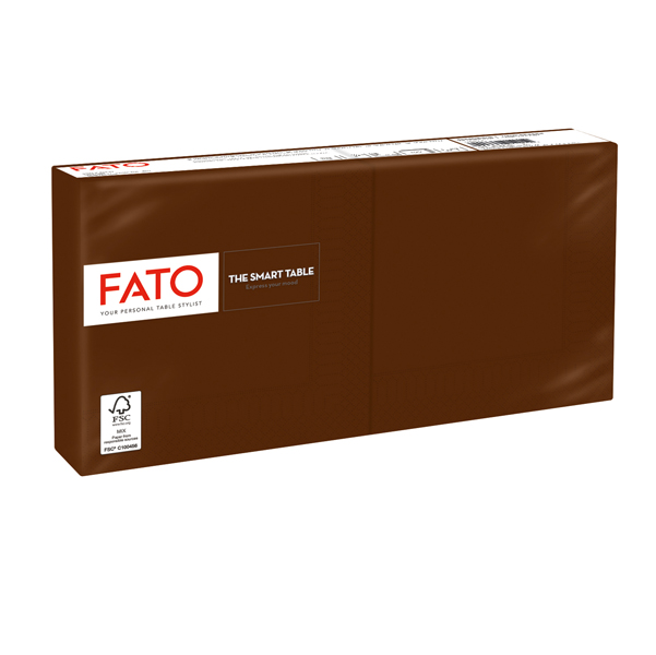 100 tovaglioli carta 24x24cm 2 Veli Cioccolata Fato
