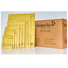10 Buste imbottite GOLD B 12X21cm UTILE avana MAIL LITE  SEALED AIR