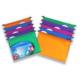 10 CARTELLE SOSPESE CASSETTO 33/V MFX IN PPL COLORI ASSORT.