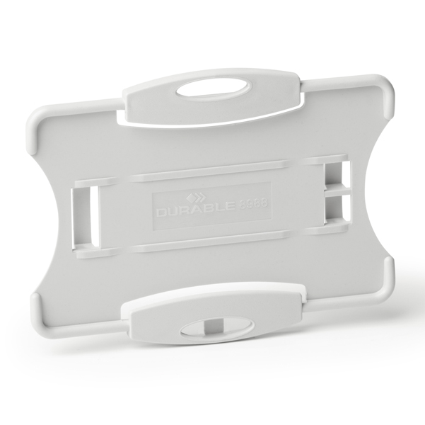 10 portabadge Eco per 1 tessera 57x87mm grigio Durable