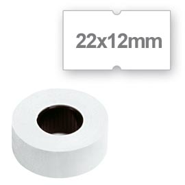 10 ROTOLI DA 1000 ETICHETTE 21X12 BIANCHE PERM. ART.165 X LEBEZ 200