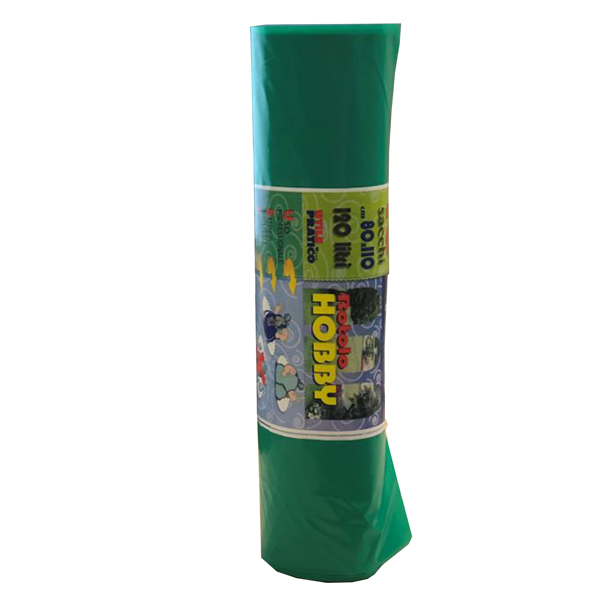 10 Sacchi Verde 80x110cm 130Lt 46mic Rolsac