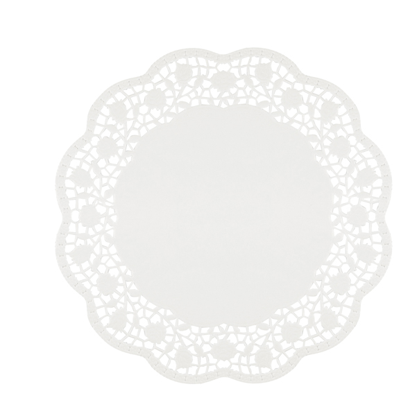 12 Sottotorta decorativi in carta bianca diametro 30cm