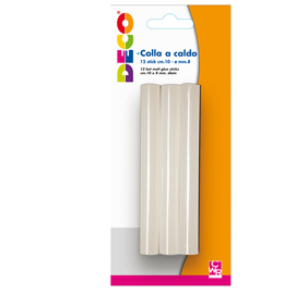 12 stick colle per pistola mini TG02M diam. 7mm - lungh. 10cm DECO