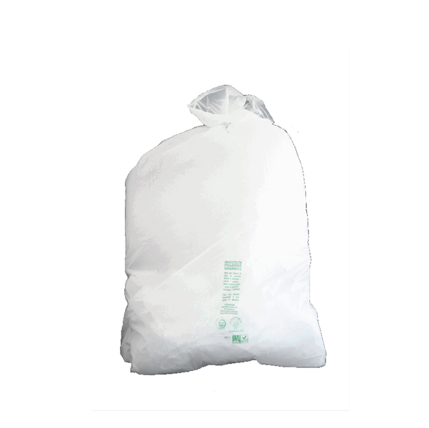 20 Sacchi BIO bianchi 70x110cm 110Lt 20mic Rolsac