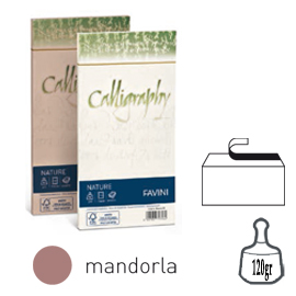 25 buste Calligraphy Nature CRUSH 120gr 110x220mm mandorla FAVINI