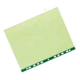25 Buste forate Pastel 22x30 verde liscio Favorit