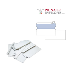 25 busteSILVER80 STRIP FSC®bianca internografata s/finestra114x162mm80gr Pigna E