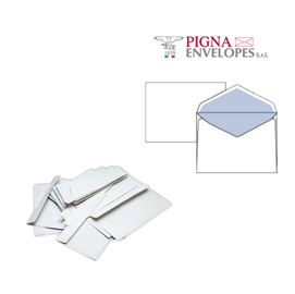 25 buste SILVER MATIC FSC® gommata bianca s/finestra 114x162mm 80gr Pigna Envelo