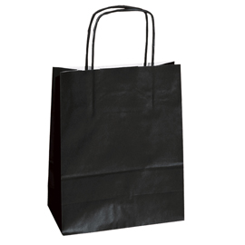 25 shoppers carta kraft 14x9x21cm twisted nero