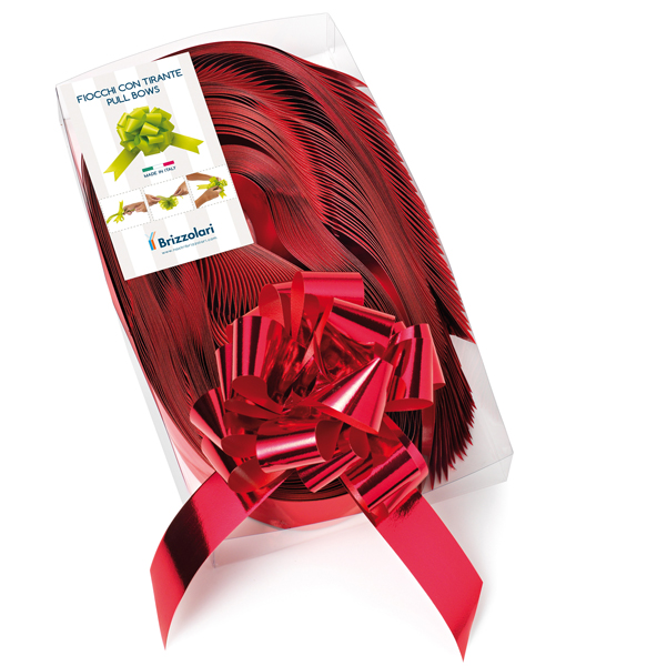 30 nastri strip metal 6870 31mm-D13cm colore rosso 07 Brizzolari