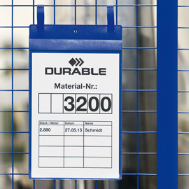 50 buste identificazione con fascette 210x297mm (A4-VERT. art.1750 Blu DURABLE