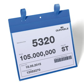 50 buste identificazione con fascette 297x210mm (A4-ORIZ. ART.1751 Blu DURABLE