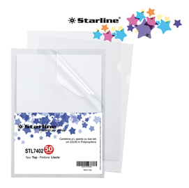50 Cartelline a L 22x30cm Liscio Top Starline