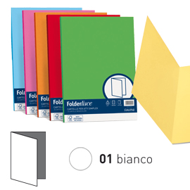 50 cartelline semplici ACQUA 200gr 25x34cm bianco Favini