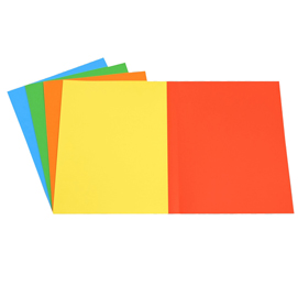 50 Cartelline semplici mix 5 colori Bristol 200gr Starline