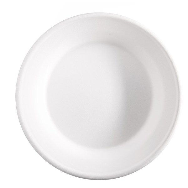 50 Piatti fondi tondi monouso canna da zucchero 680ml Signor Bio