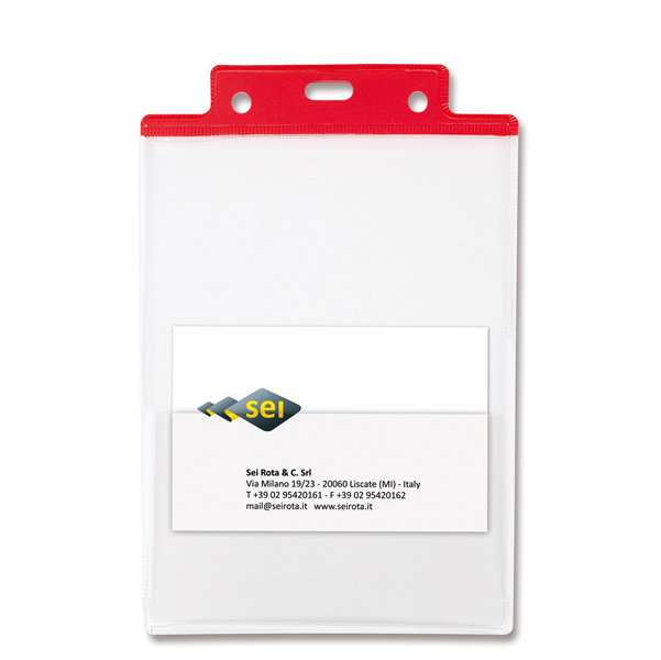 50 Portanome PVC A6 Pass 6ST rosso Sei Rota