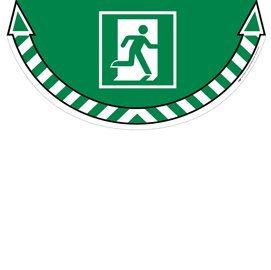 ADESIVO SEGNALATORE da TERRA ''Uscita Emergenza'' 70x35cm Take Care Cep