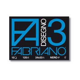 ALBUM 3 NERO (24X33CM FG 10 125GR FABRIANO