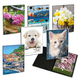 ALBUM FOTO SALDATO 17x21cm fino a 24 FOTO 14,5x20cm assortiti LEBEZ
