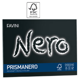 Album PRISMANERO 10fg 128gr 24x33cm monoruvido FAVINI