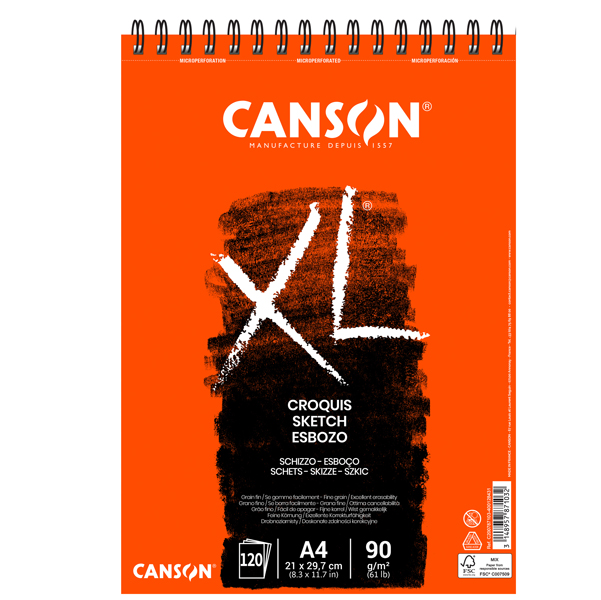 Album XL Croquis A4 90gr 120fg Canson