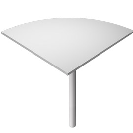 ANGOLARE 90  BIANCO + GAMBA SUPPORTO x SCRIVANIE AgorA' Basic