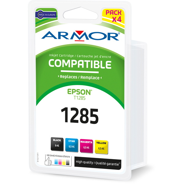 Armor Conf. Multiola 4 Cartucce T1281 C/EPSON STYLUS S22 SX125 (1BK 2C/M/Y