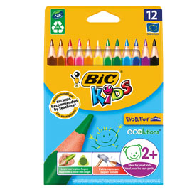 ASTUCCIO 12 MATITE KIDS EVOLUTION BIC