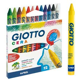 ASTUCCIO 12 PASTELLI CERA 90mm D 8.5mmGIOTTO